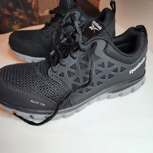 Reebok Sublite Cushion Work Alloy Toe Sneakers Shoe Men 5M WO's 7M Black Safety